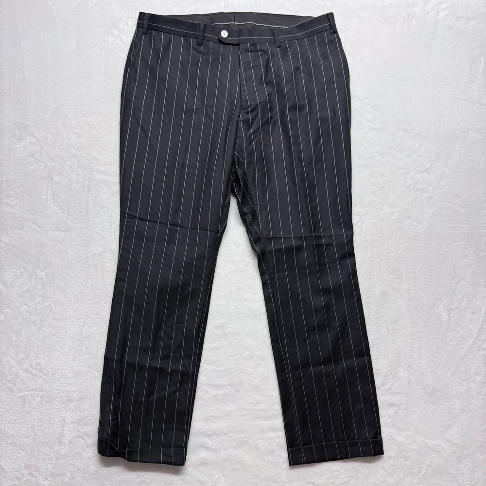 INDOCHINO RJ BARRETT‎ COLLECTION Men's Black Pinstripe Dress Pants Size 36x28